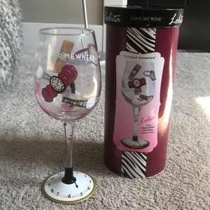 “5 O’Clock Somewhere” Lolita wine glass